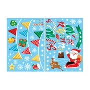 CCOCC Cute Room Decor Environmental Friendly Wall Decals Electrostatic Adsorption Wall Decals Peel and Stick,Christmas Bunting